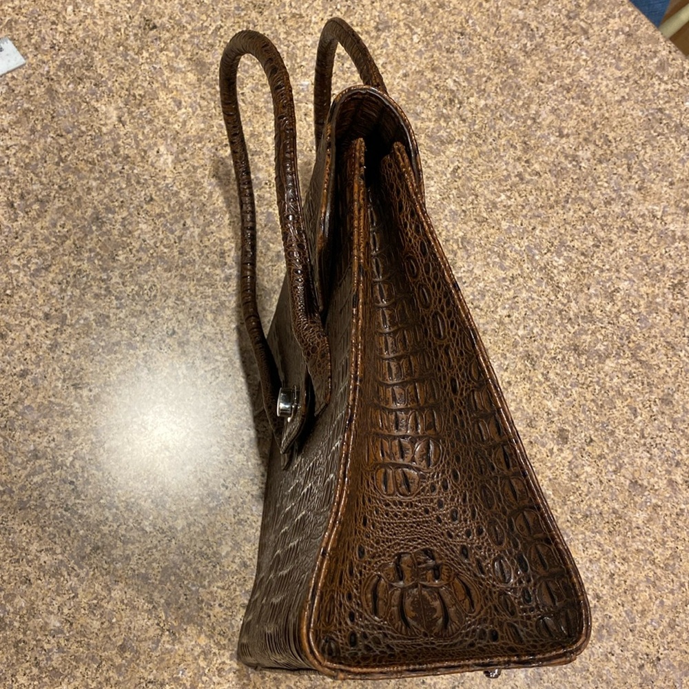 Diva Collection Brown Handbag with Two Handles bag - Picture 6 of 17